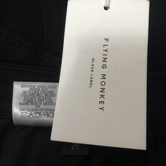 Flying Monkey Black Label High Rise Denim Mini Black 26 - Picture 10 of 11